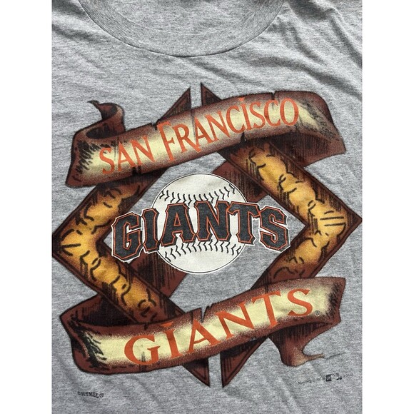 Vintage MLB San Francisco Giants 1995 Nutmeg Made In USA Shirt Gray Men’s Size L - Picture 2 of 6